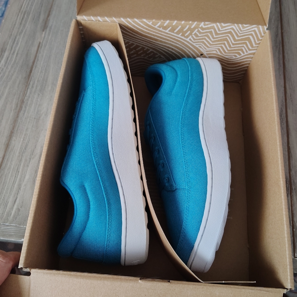 New Allbirds Mens Canvas Pasers Sneakers In Blue Size 11 - Picture 3 of 15